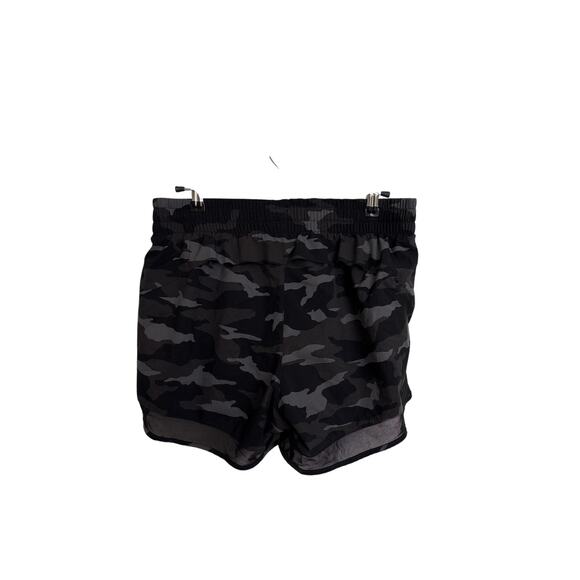 Athleta Shorts Womens Small Mesh Racer Run 4" Inseam Black Camo Athletic - Picture 2 of 6